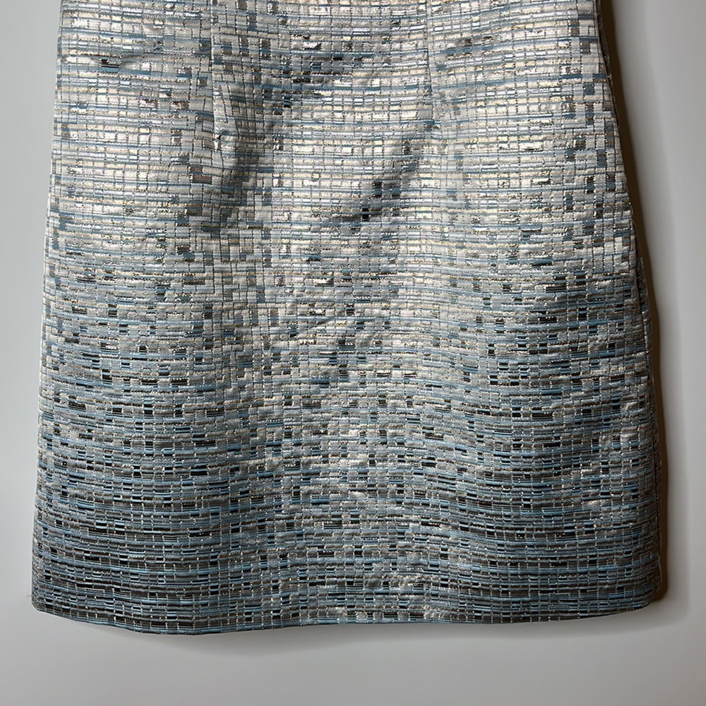 Aiden Mattox Womens Sheath Dress blue Adornments Sleeveless silver Size 2 - Picture 3 of 9